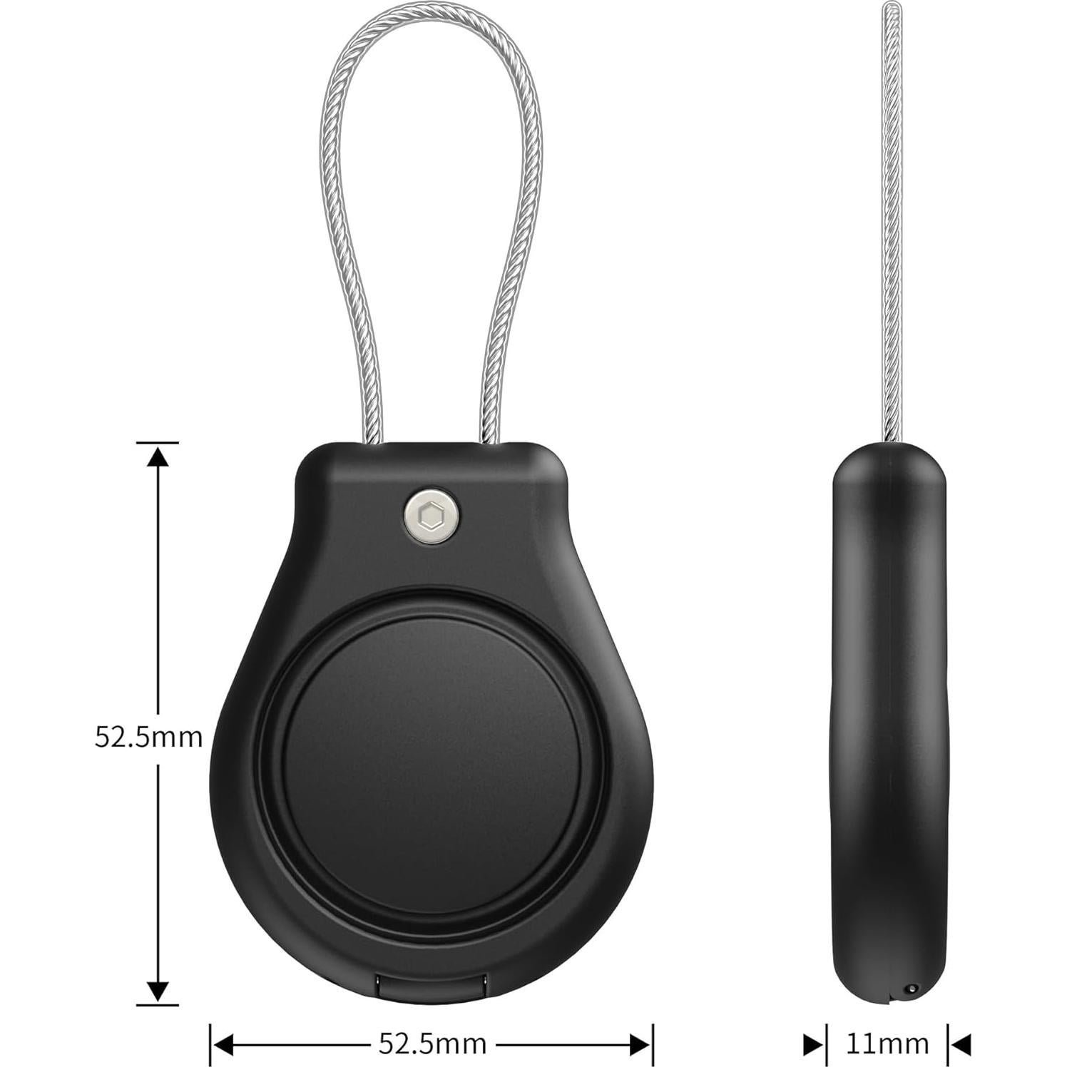 Soporte Seguro para Apple AirTag Tofeer - 4 Piezas con Cable