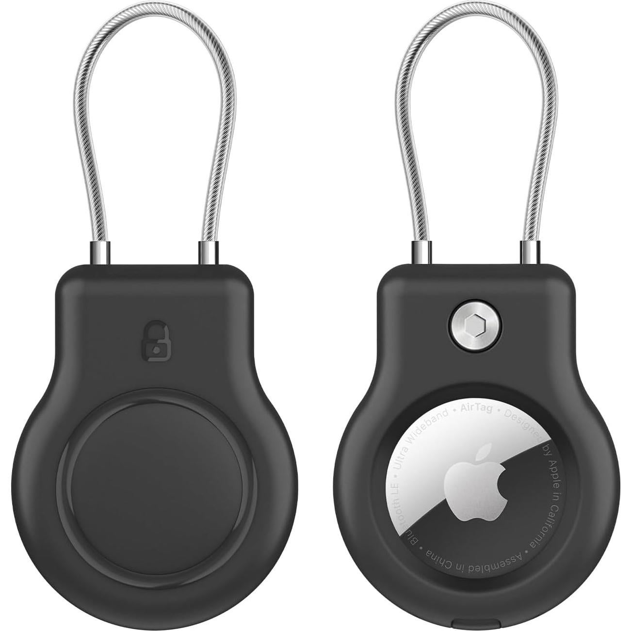 Soporte Seguro para Apple AirTag Tofeer - 4 Piezas con Cable