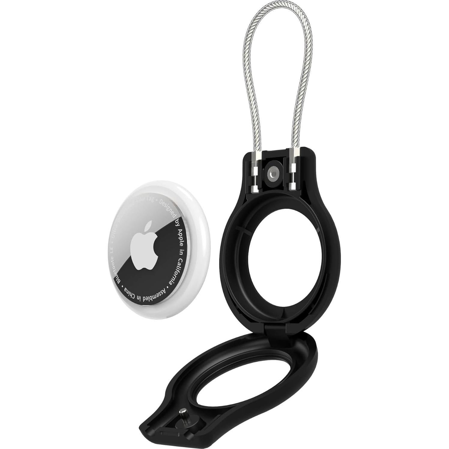 Soporte Seguro para Apple AirTag Tofeer - 4 Piezas con Cable