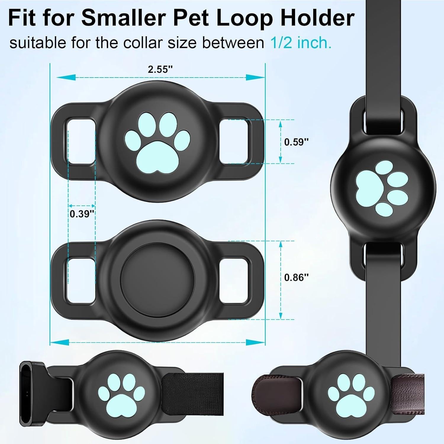 Soporte Protector para Airtag ZYRAPRO - 2 Piezas Negro