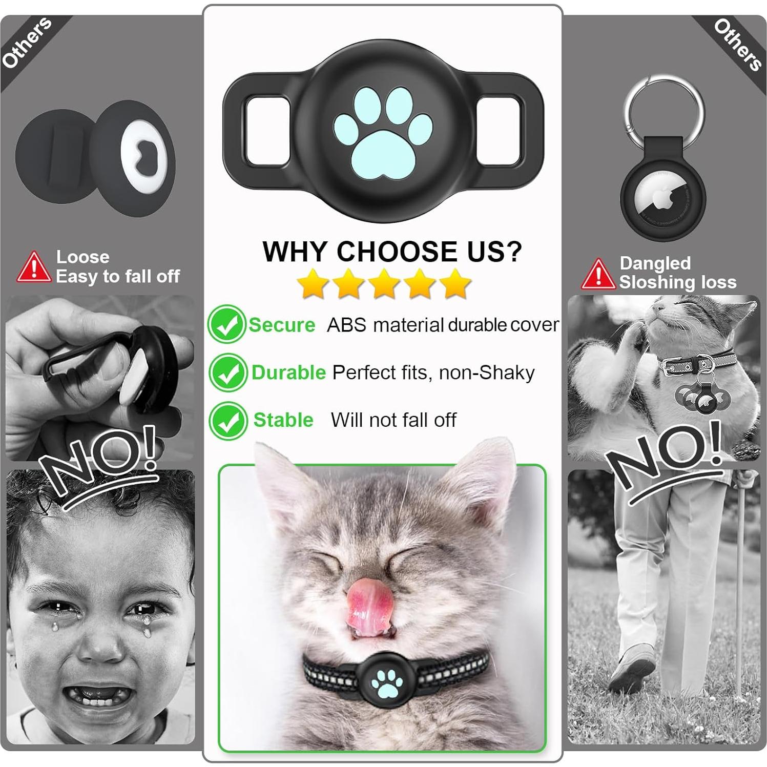 Soporte Protector para Airtag ZYRAPRO - 2 Piezas Negro