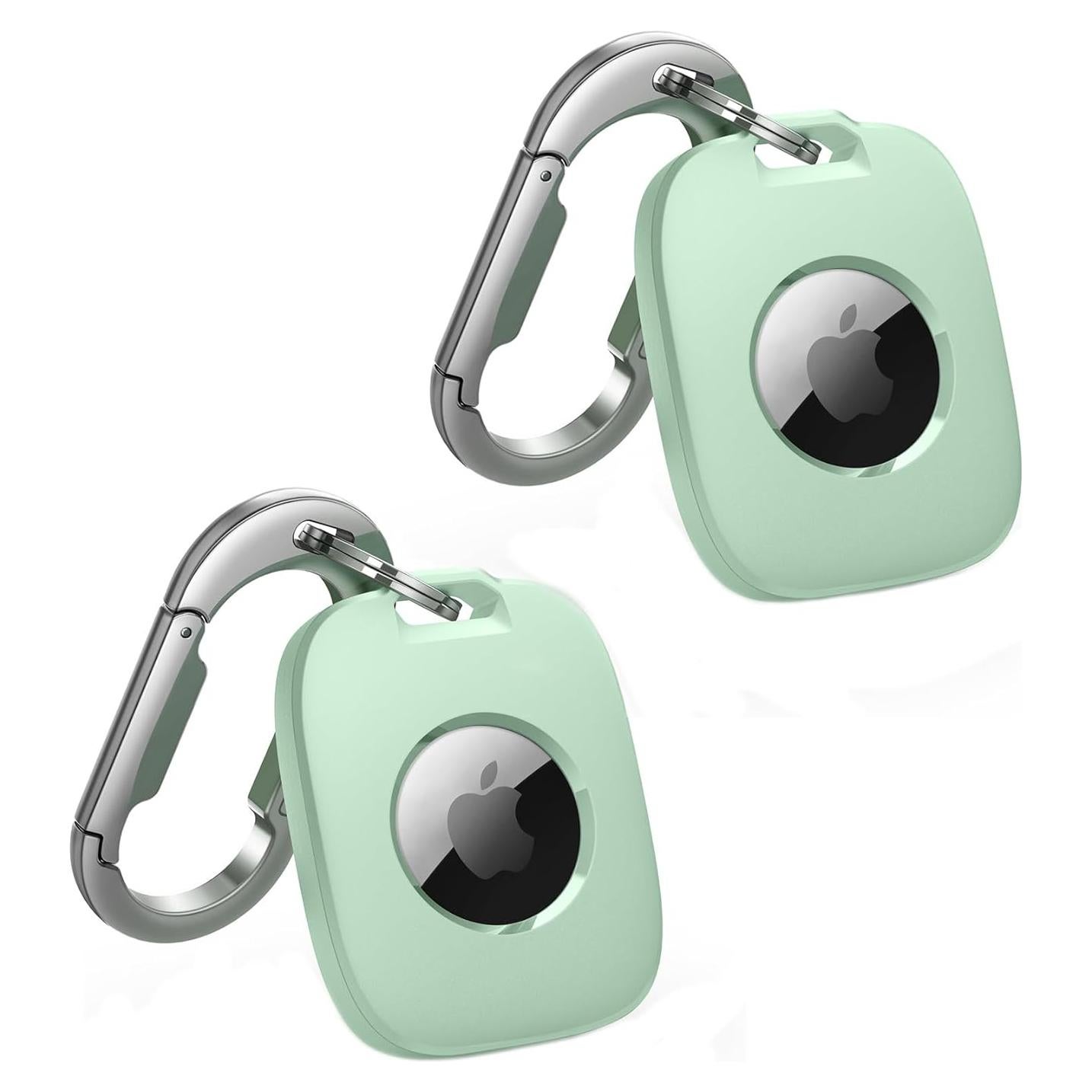 Soporte para AirTag SURITCH - 2 Paquetes Verde Claro, Funda TPU