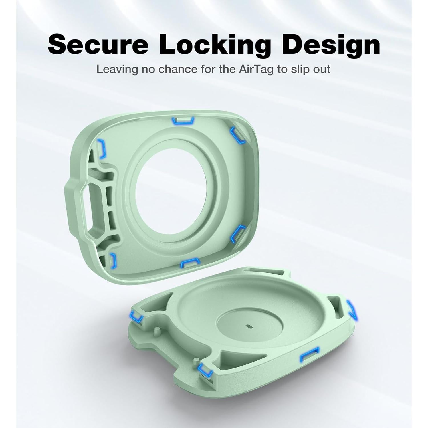 Soporte para AirTag SURITCH - 2 Paquetes Verde Claro, Funda TPU