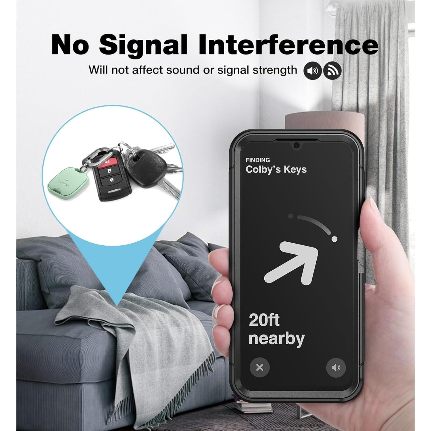 Soporte para AirTag SURITCH - 2 Paquetes Verde Claro, Funda TPU