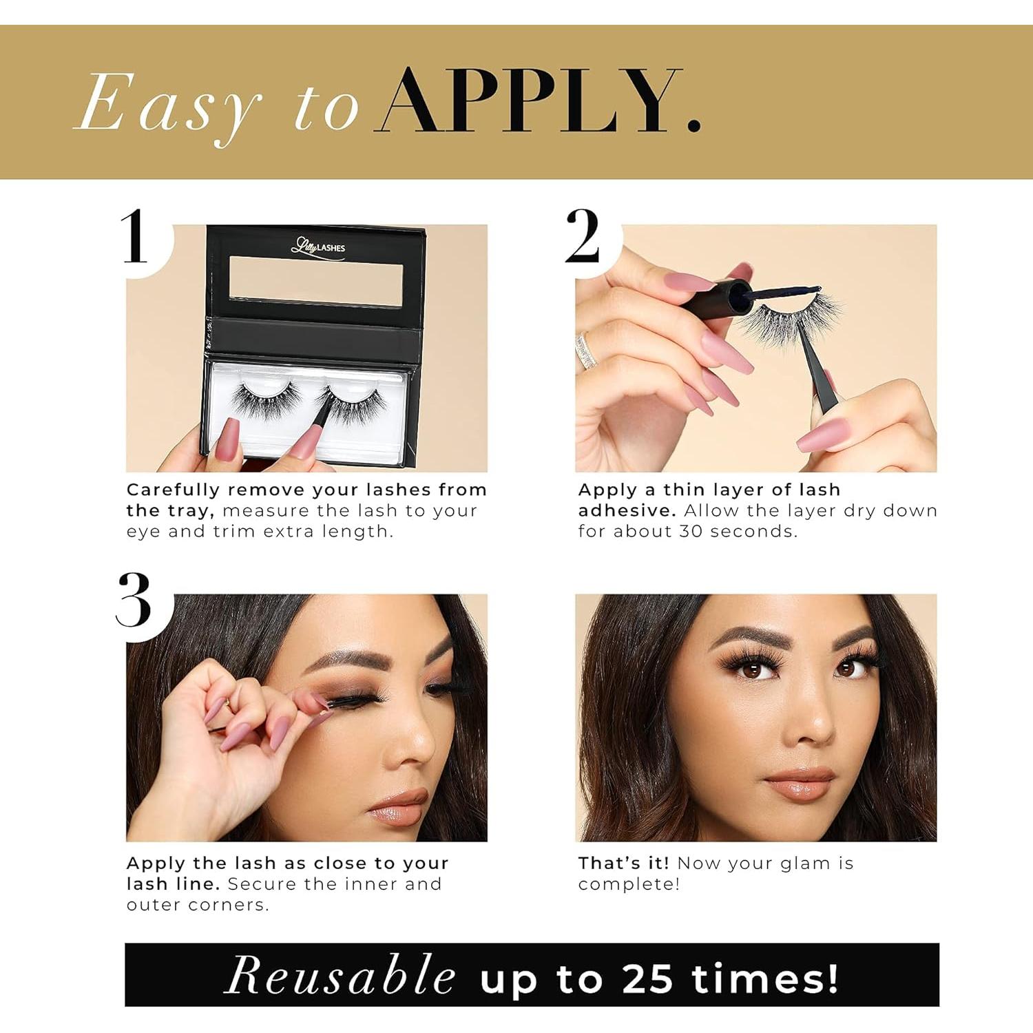 Pestañas Postizas Lilly Lashes Opulence Lite 17mm Wispy Naturales