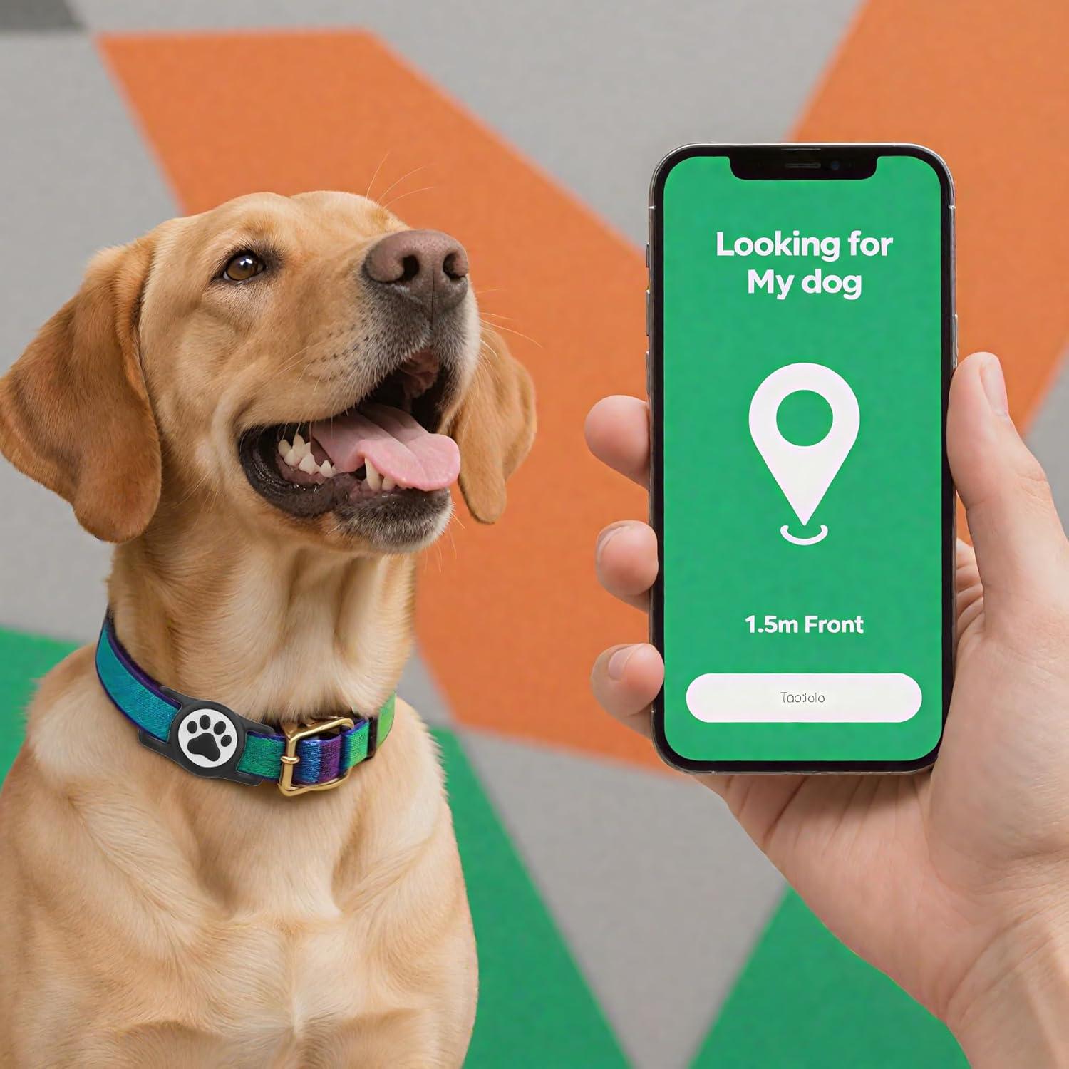 Soporte para Airtag de Perro SignFaith IP68 2-Pack Negro