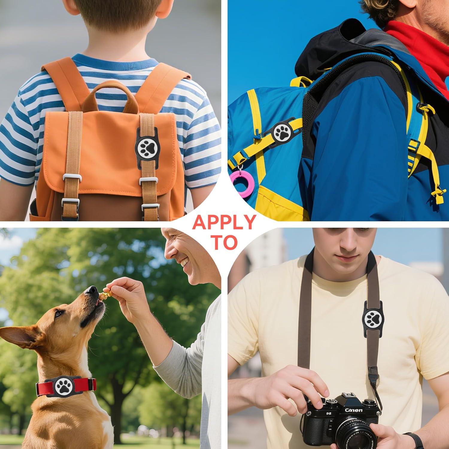 Soporte para Airtag de Perro SignFaith IP68 2-Pack Negro