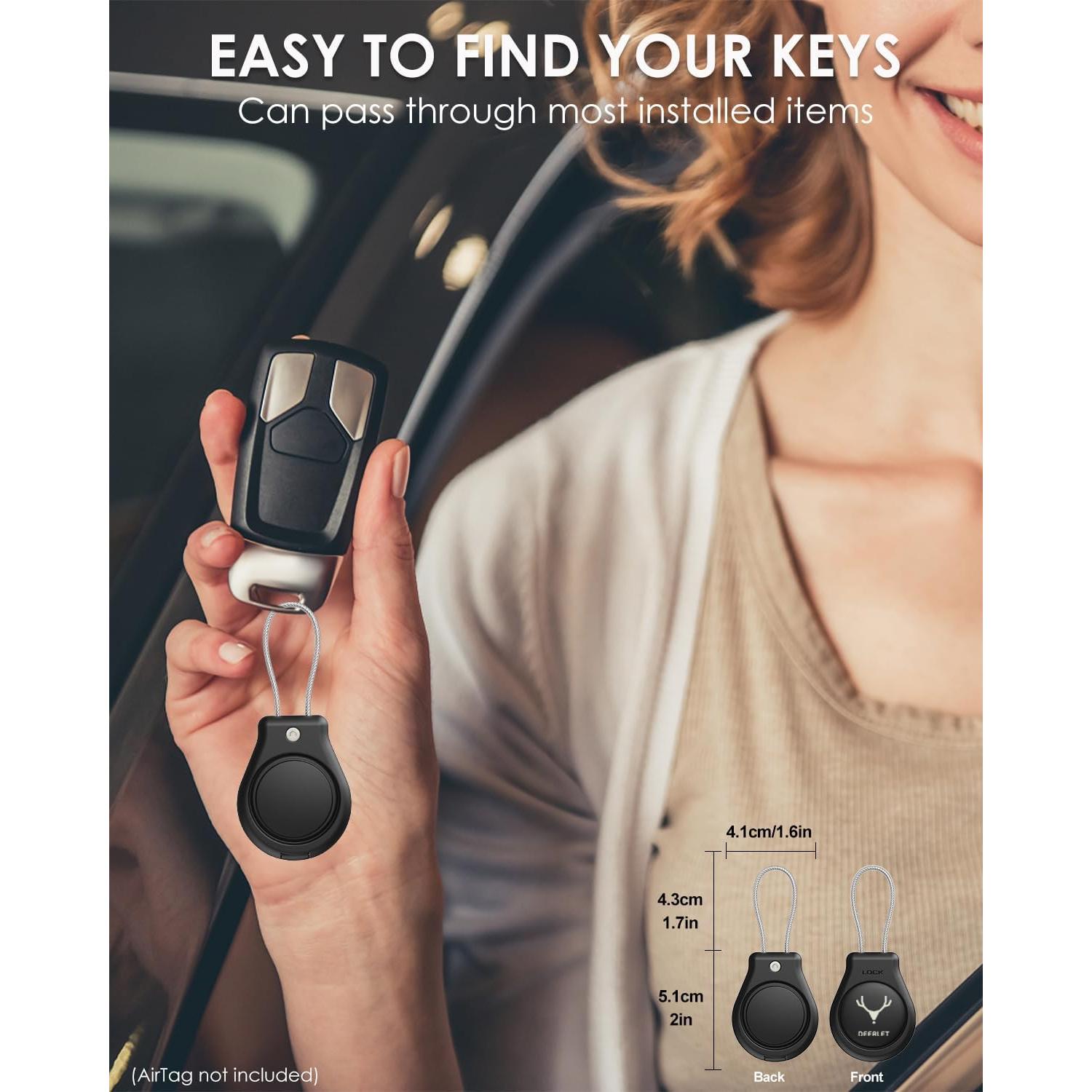 Soporte para AirTag DEERLET Impermeable IPX8 con Cierre Seguro