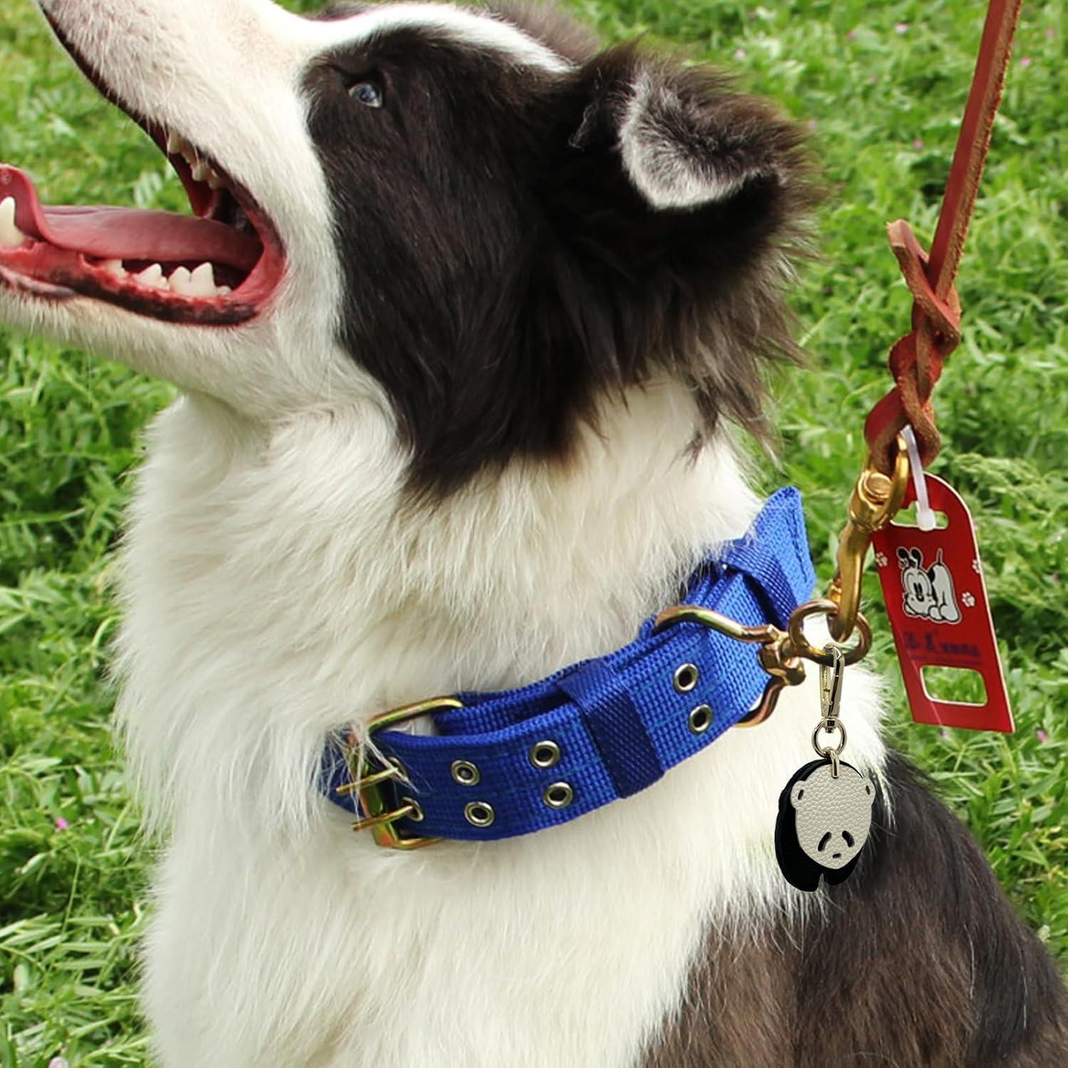 Soporte de llavero de cuero Della Stella Panda para AirTag