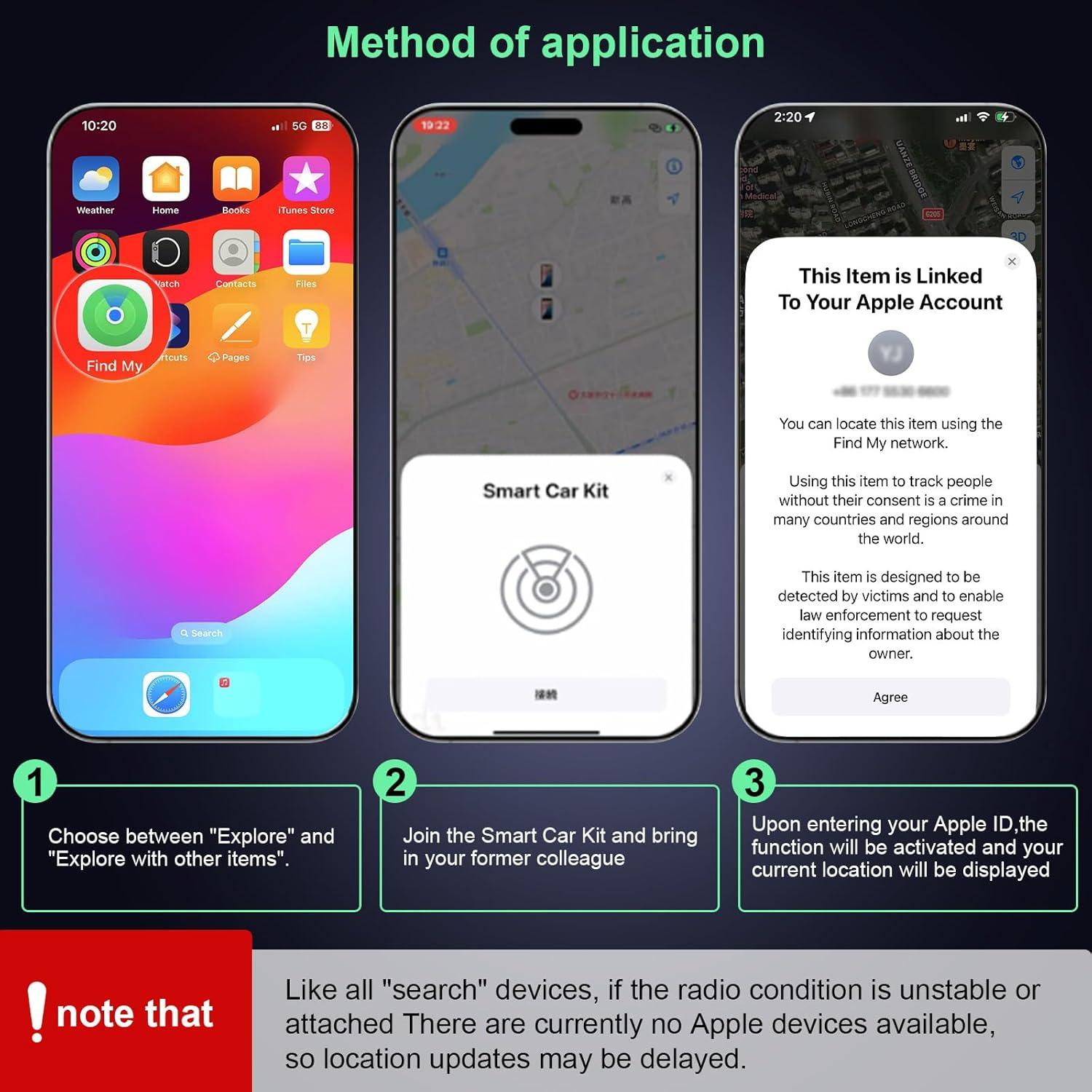 Cargador de coche inalámbrico Llxgab 15W con Find My iOS