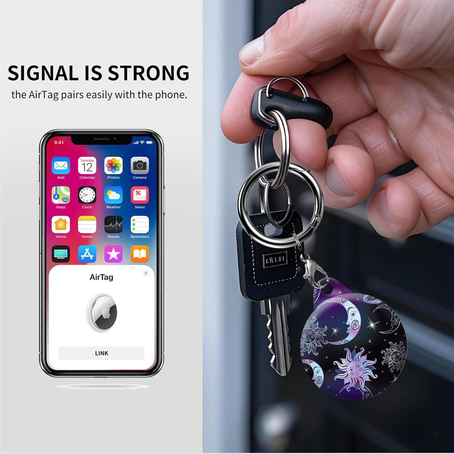 Soporte para AirTag AKPZV con cubierta anti-rayones