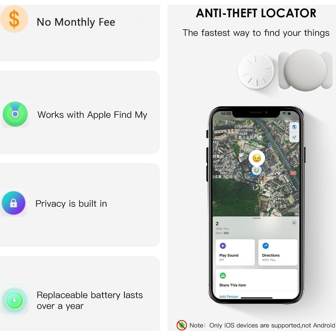 Rastreador GPS HONGTOP para Vehículos y Mascotas - Antirrobo