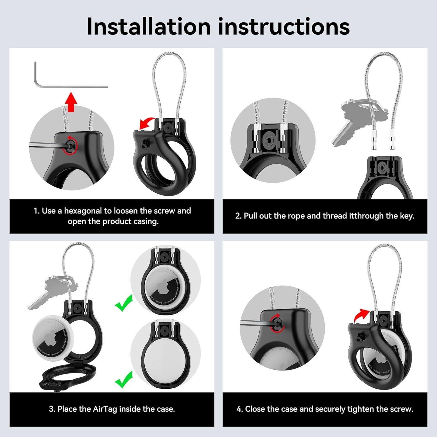 Soporte de Metal para AirTag y Moto Tag SkyArmor - 2 Piezas