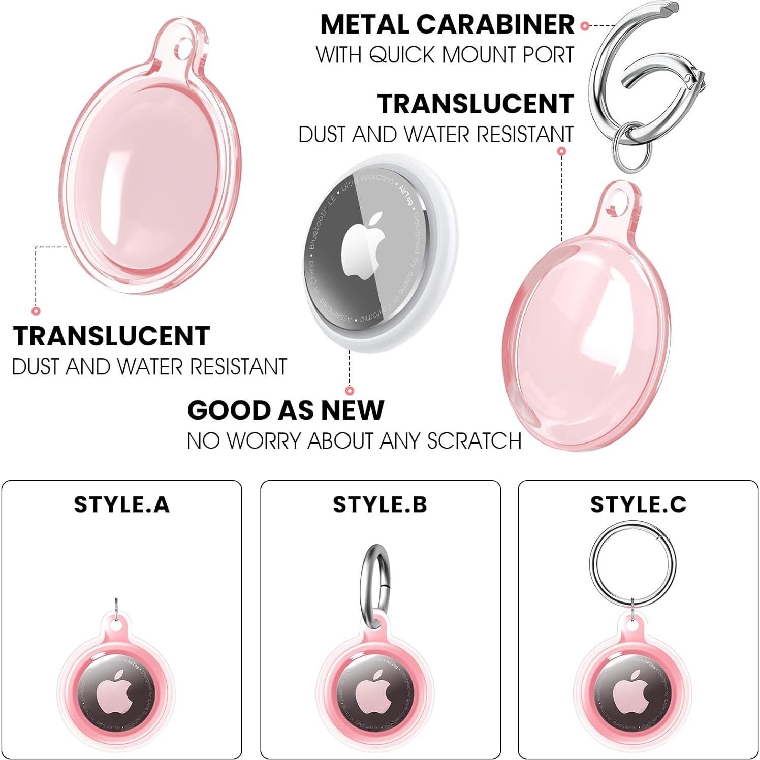 Soporte impermeable para AirTag Dinghe - 4 llaveros colores