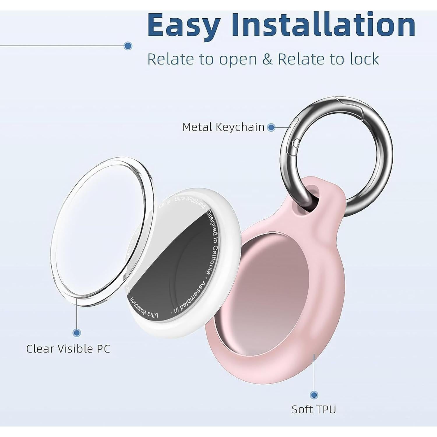 Funda Impermeable TPU para AirTag YOKRWO 4-Pack Multi Color