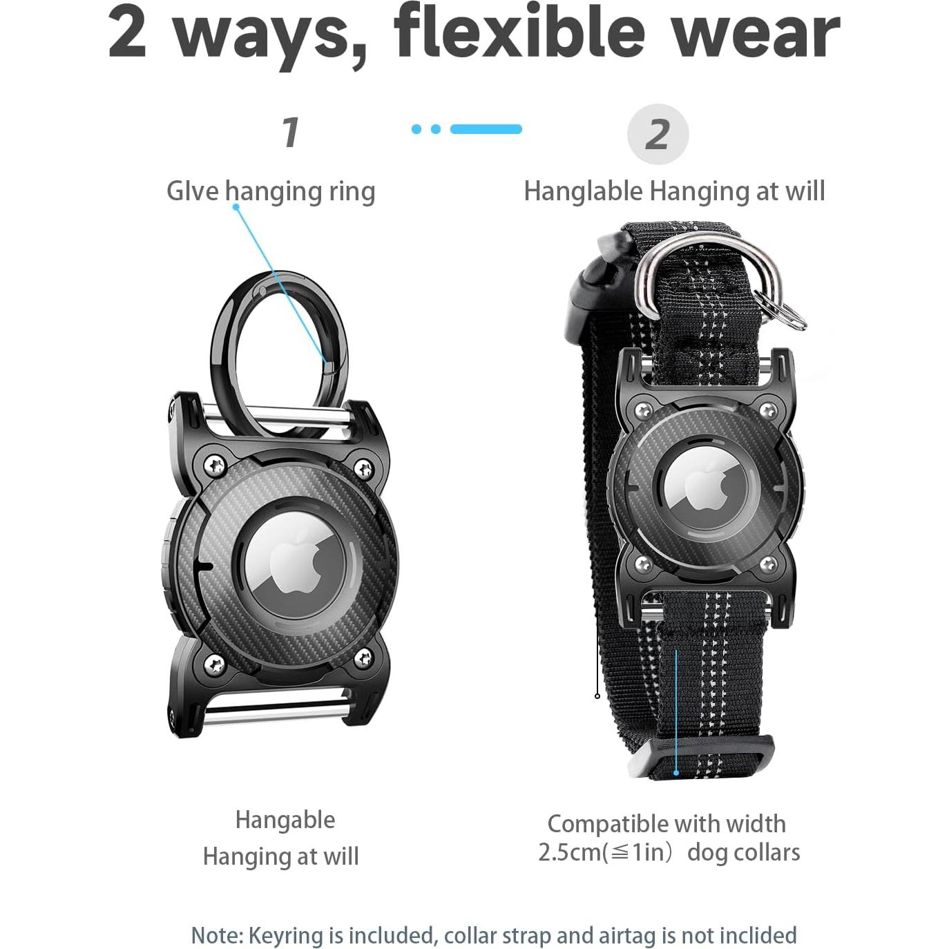 Soporte de Collar para Perro AirTag Sichy Rojo Impermeable IPX8