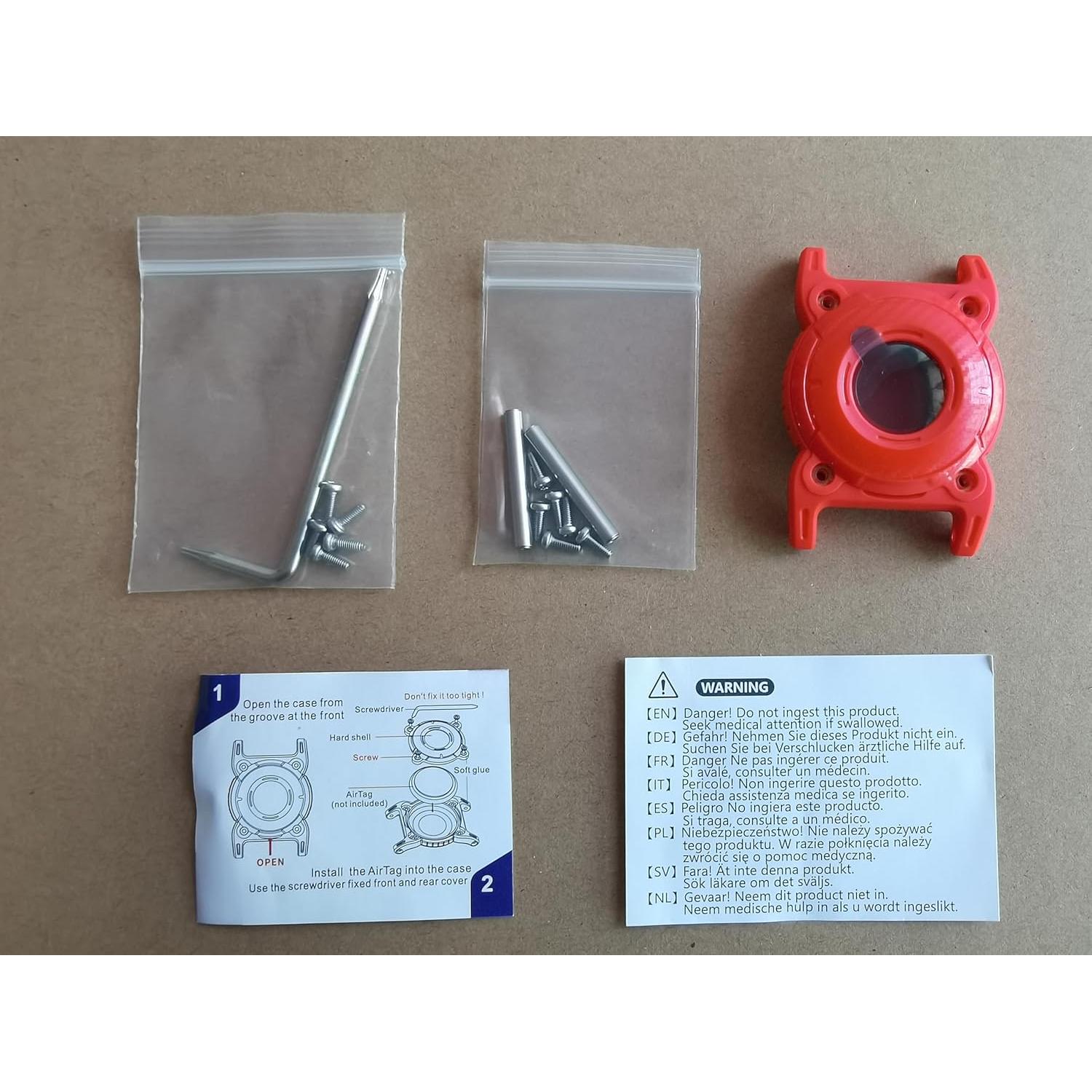 Soporte de Collar para Perro AirTag Sichy Rojo Impermeable IPX8