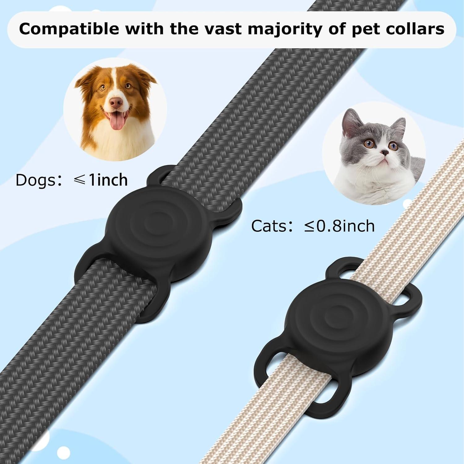 Soporte para Collar de Perro Wagtune con Funda Airtag Negra