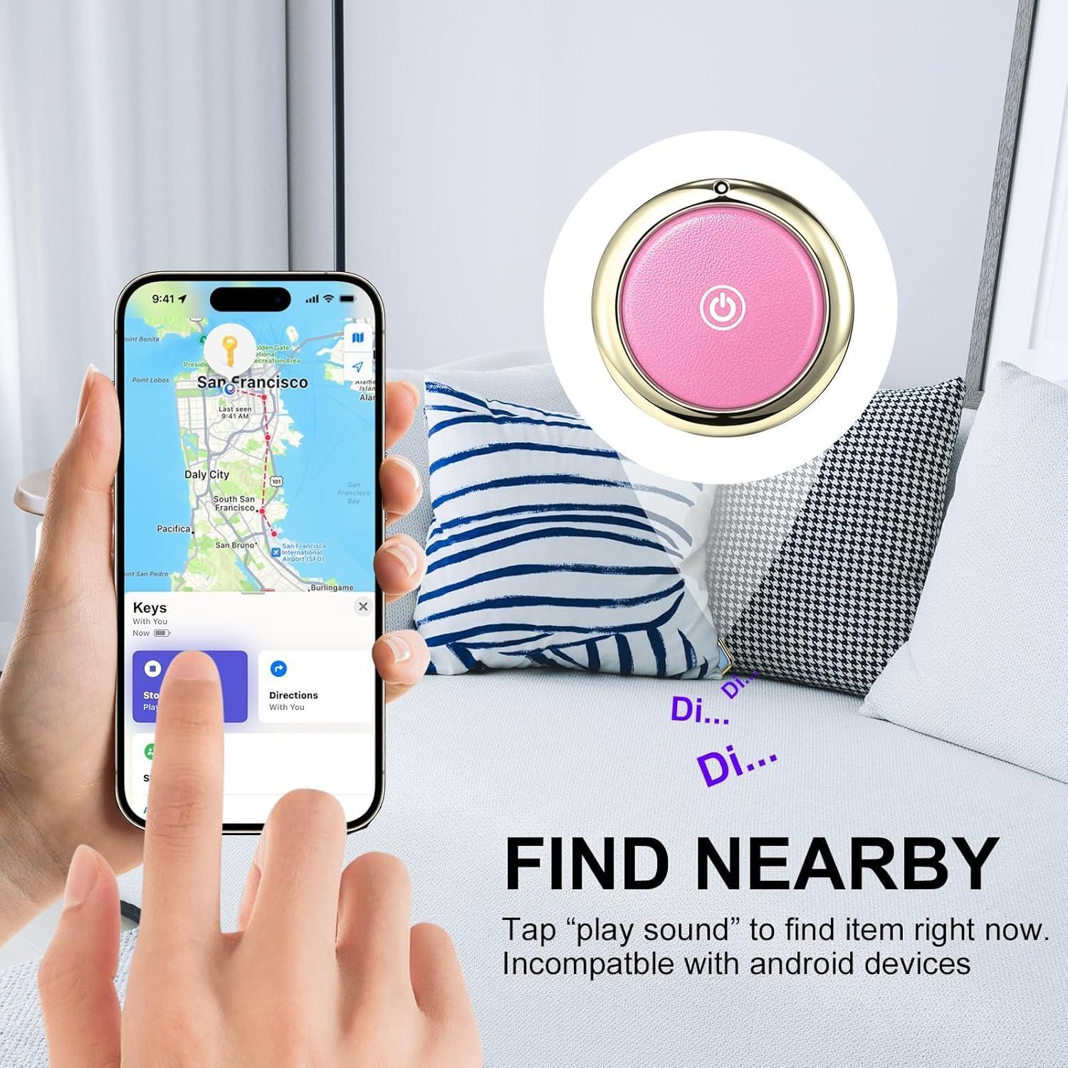 Localizador GPS Air Tag para iOS SmartLB 2 Paquete Negro/Rosa
