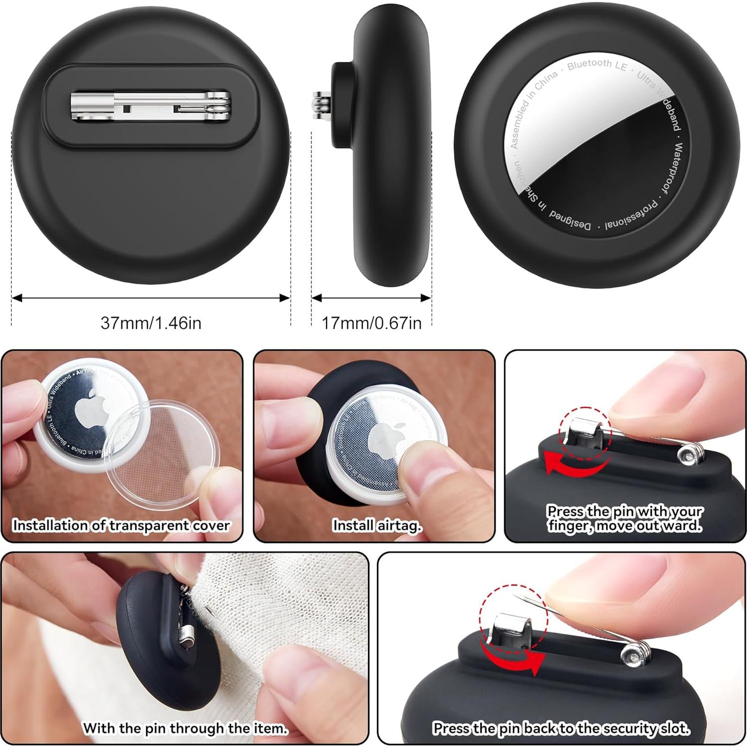 Soporte oculto para AirTag Citymore - Funda negra para niños