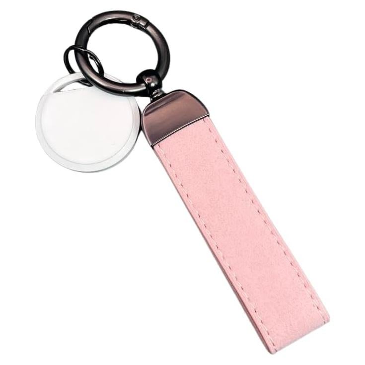 Dispositivo de Seguimiento GPS con Llavero de Cuero Rosa