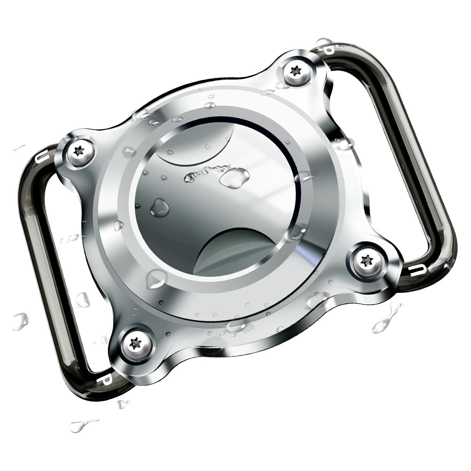 Soporte para Collar de Perro Airtag Palamede Plata L 3cm