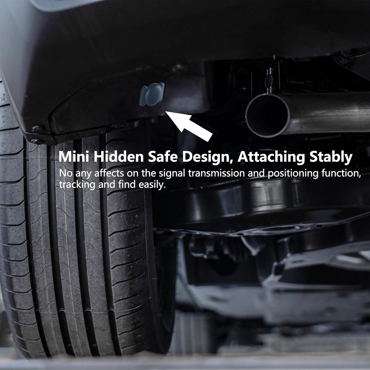 Funda Magnética Frylaa para Airtag - 2 Piezas Silicona Negra y Azul