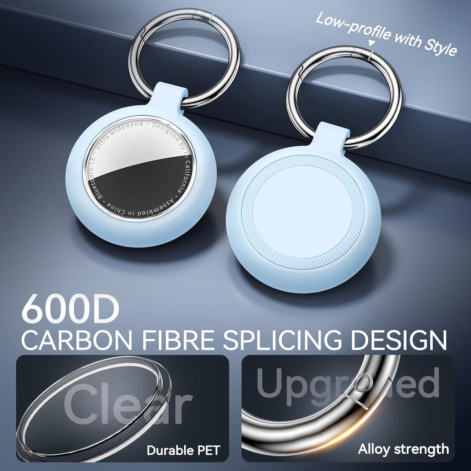 Funda Impermeable Inesore para AirTag - Textura Fibra Carbono