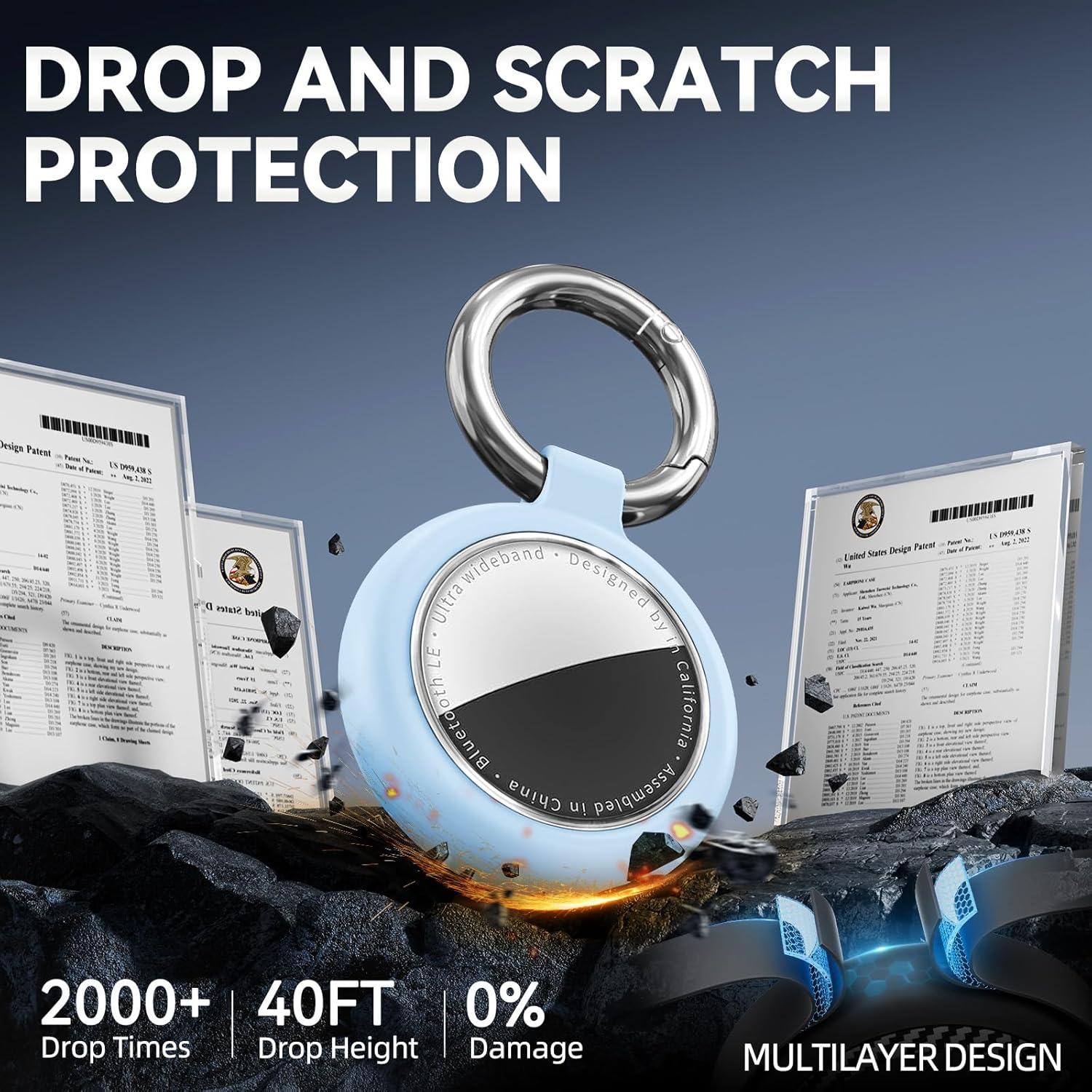 Funda Impermeable Inesore para AirTag - Textura Fibra Carbono