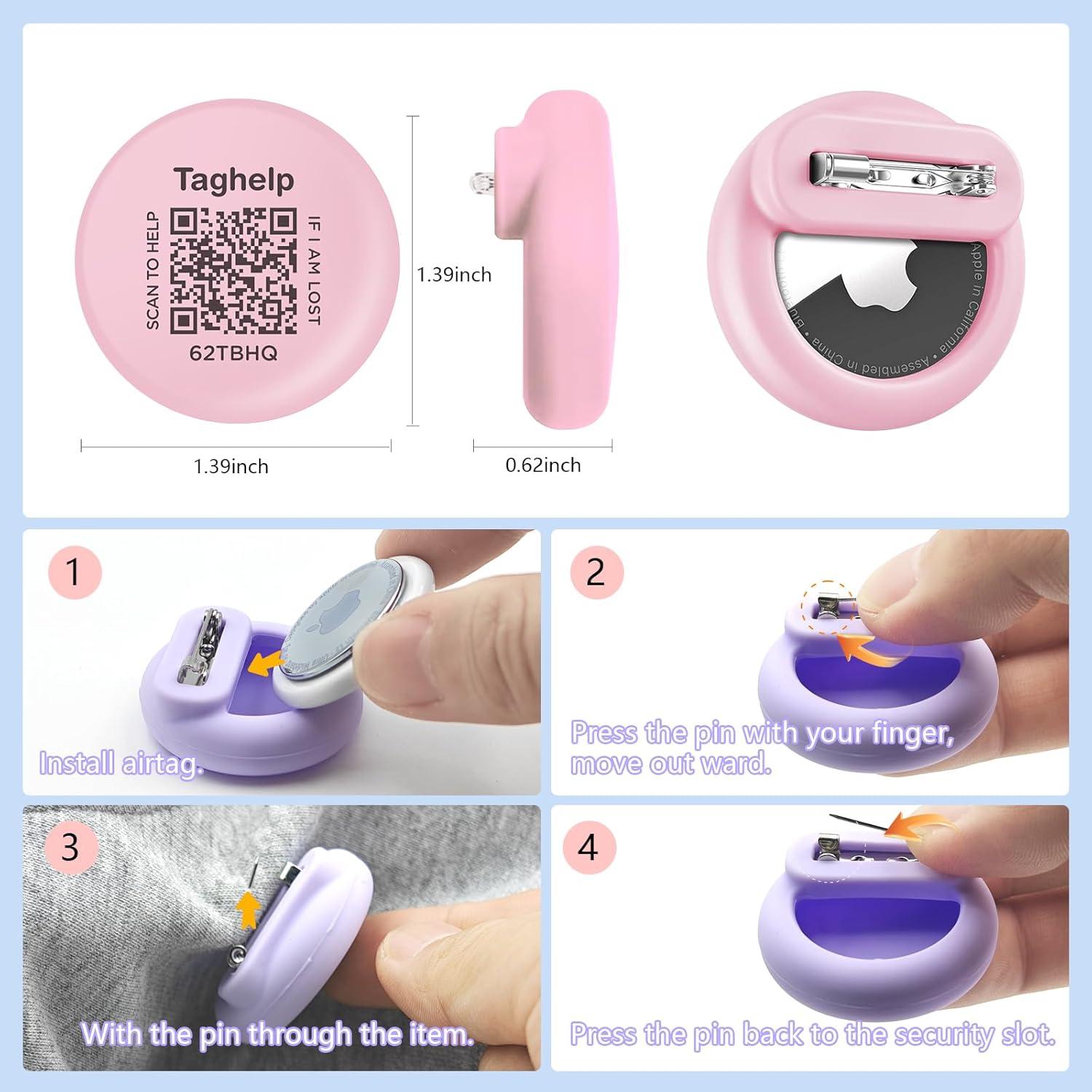 Soporte para AirTag Taghelp - Funda Silicona Verde y Amarillo