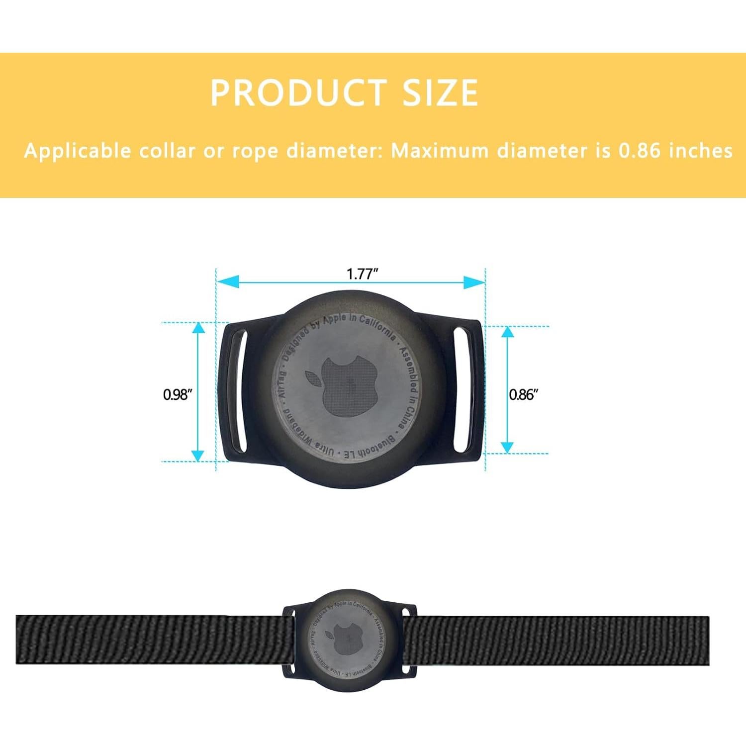 Soporte de Collar para AirTag POHNUI - Funda Protectora para Mascotas