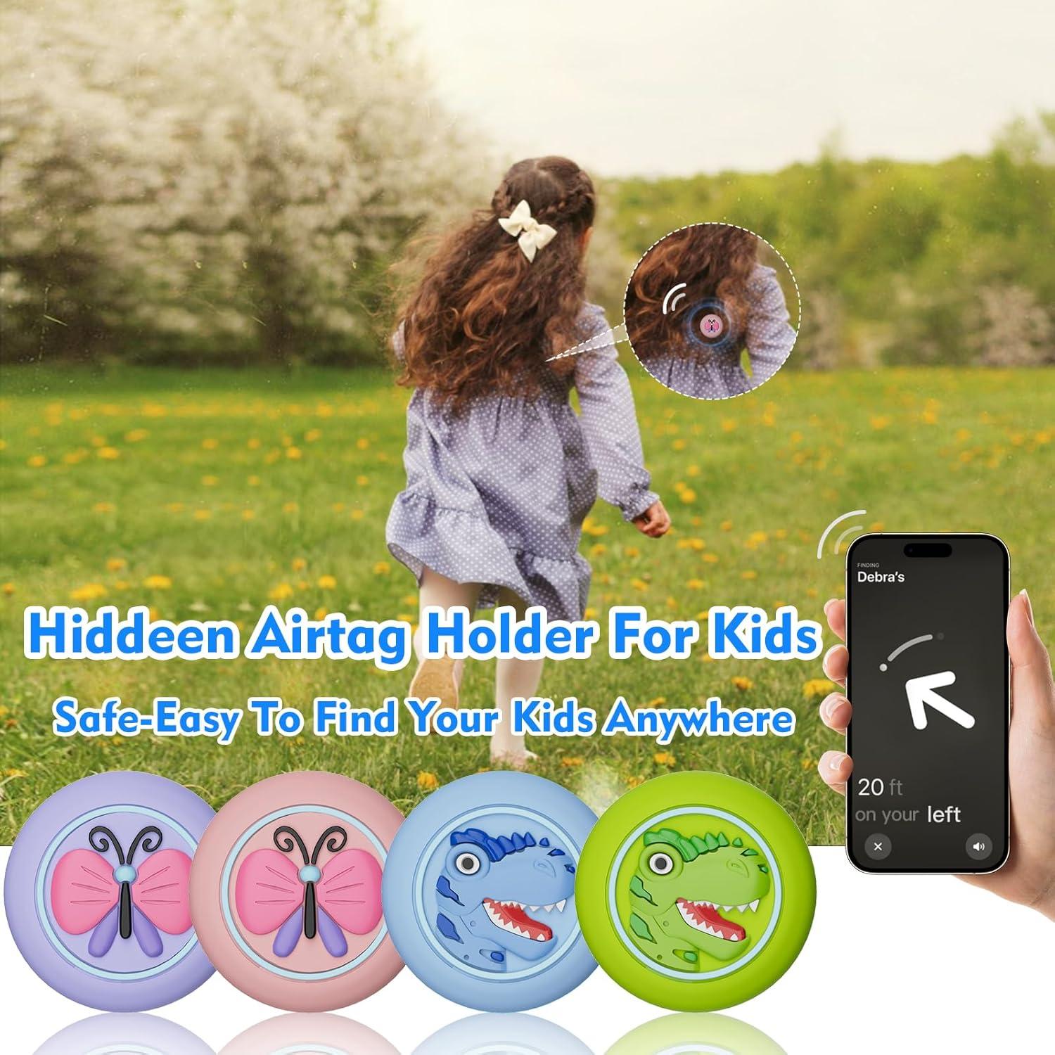 Funda Oculta para AirTag Apple 4 Pack Niños Caricatura