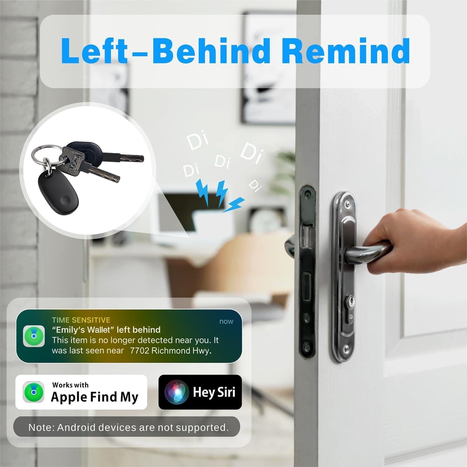 Rastreador GPS Bluetooth Bestray Negro IPX7 para Llaves y Equipaje