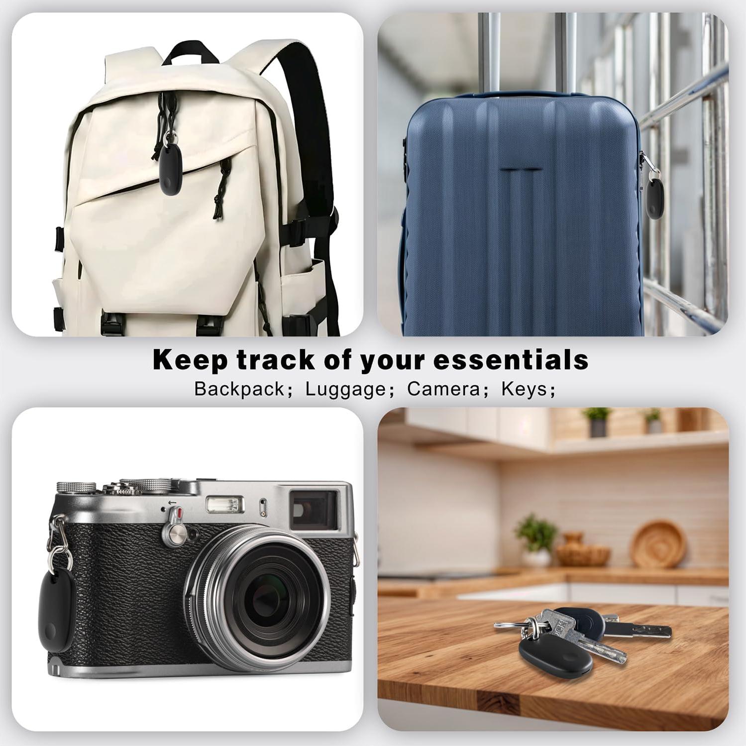 Rastreador GPS Bluetooth Bestray Negro IPX7 para Llaves y Equipaje