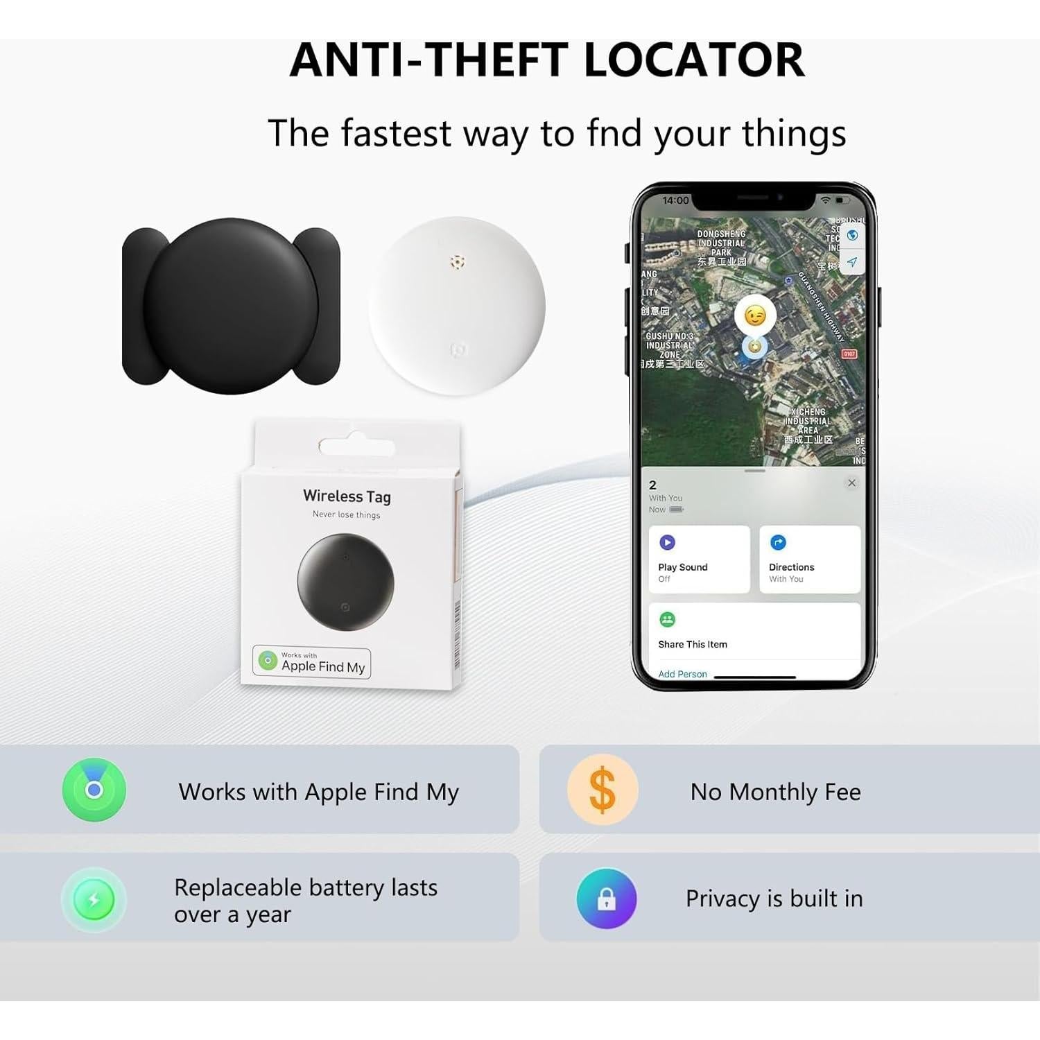 Rastreador GPS Oculto Bagandcute para Vehículos - Sin Cargo Mensual