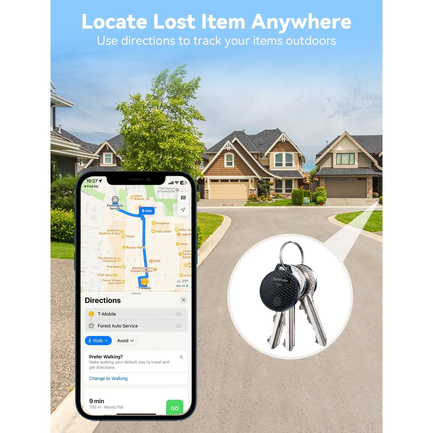 Etiqueta de Rastreo Bluetooth SwiftFinder para iOS - Localizador de Llaves y Equipaje