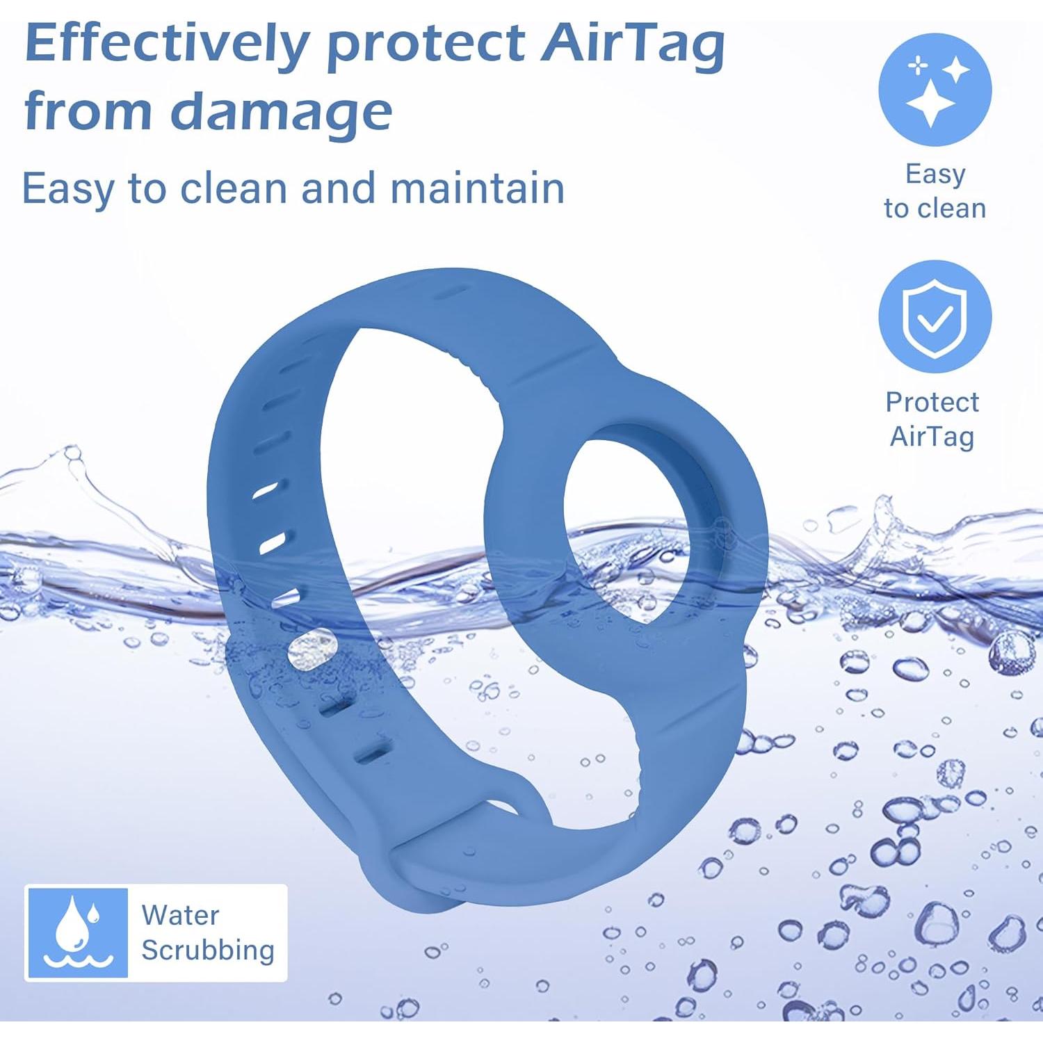 Banda Airtag para Niños ZMHAZHM - 2 Paquete Ajustable Silicona