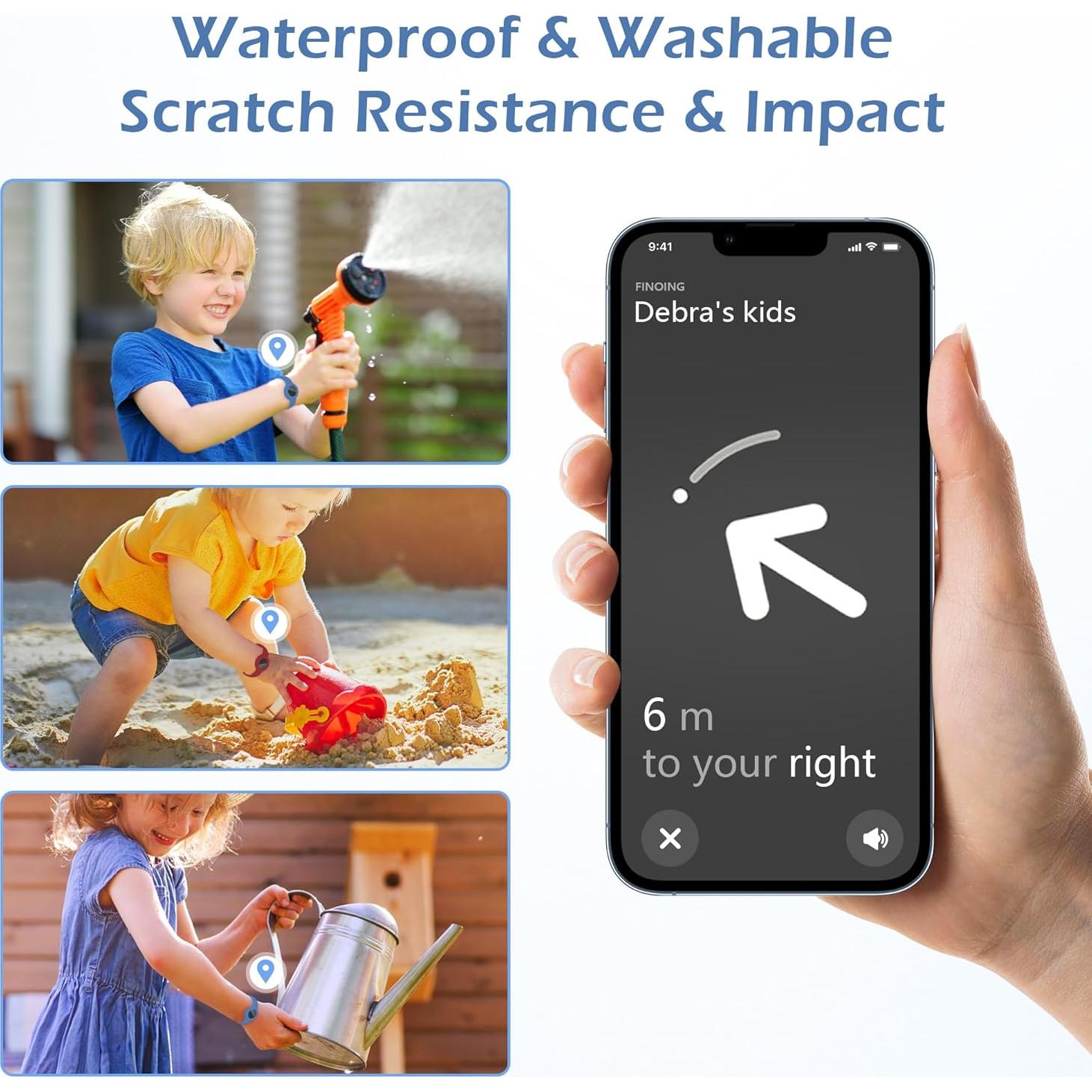 Banda Airtag para Niños ZMHAZHM - 2 Paquete Ajustable Silicona