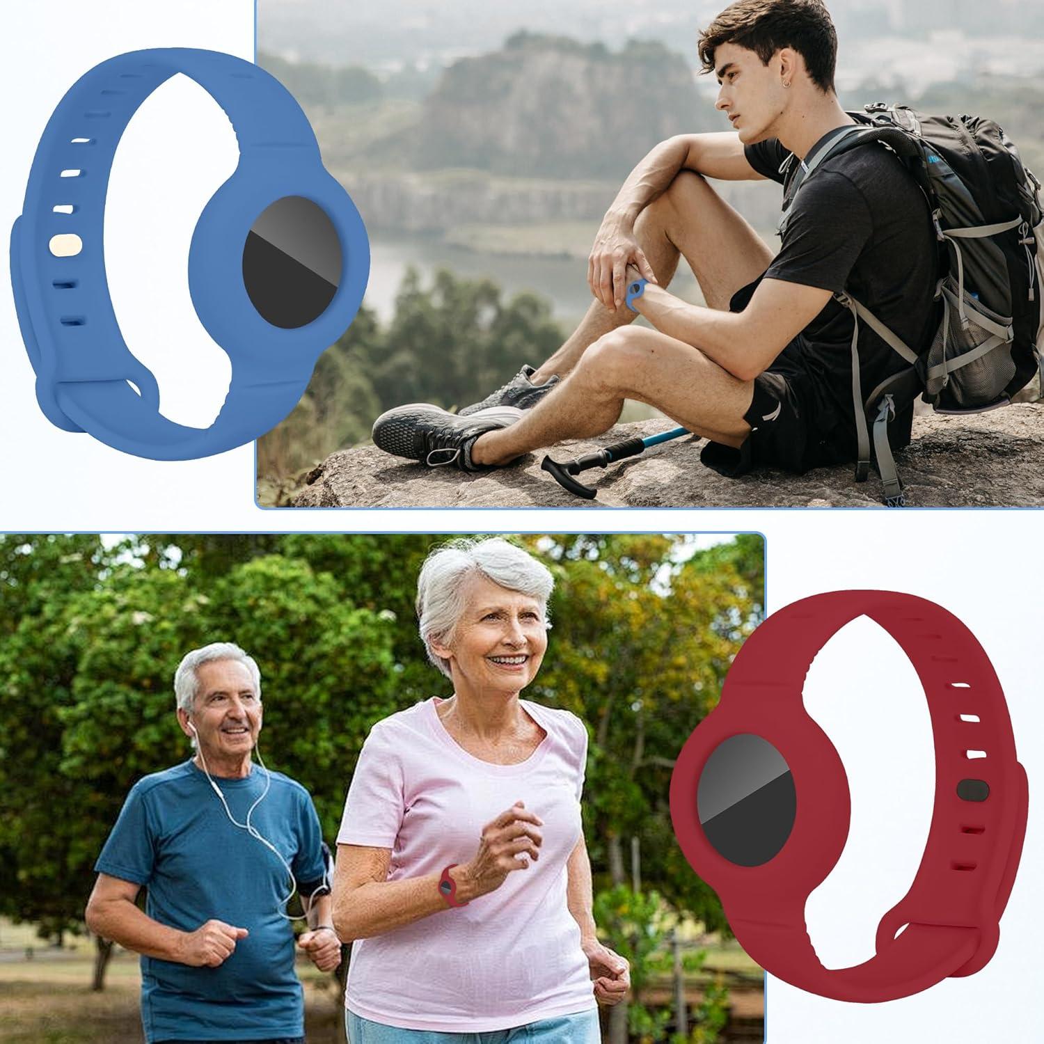 Banda Airtag para Niños ZMHAZHM - 2 Paquete Ajustable Silicona