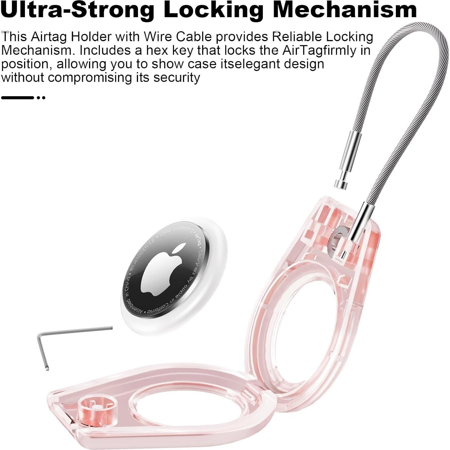 Soporte impermeable para AirTag Dinghe - 4 piezas (2 negro, 2 blanco)