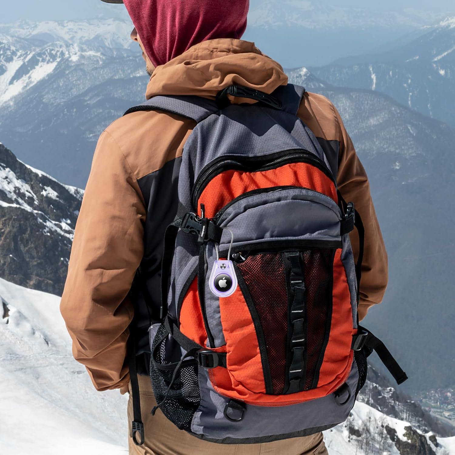 Soporte impermeable para AirTag Dinghe - 4 piezas (2 negro, 2 blanco)