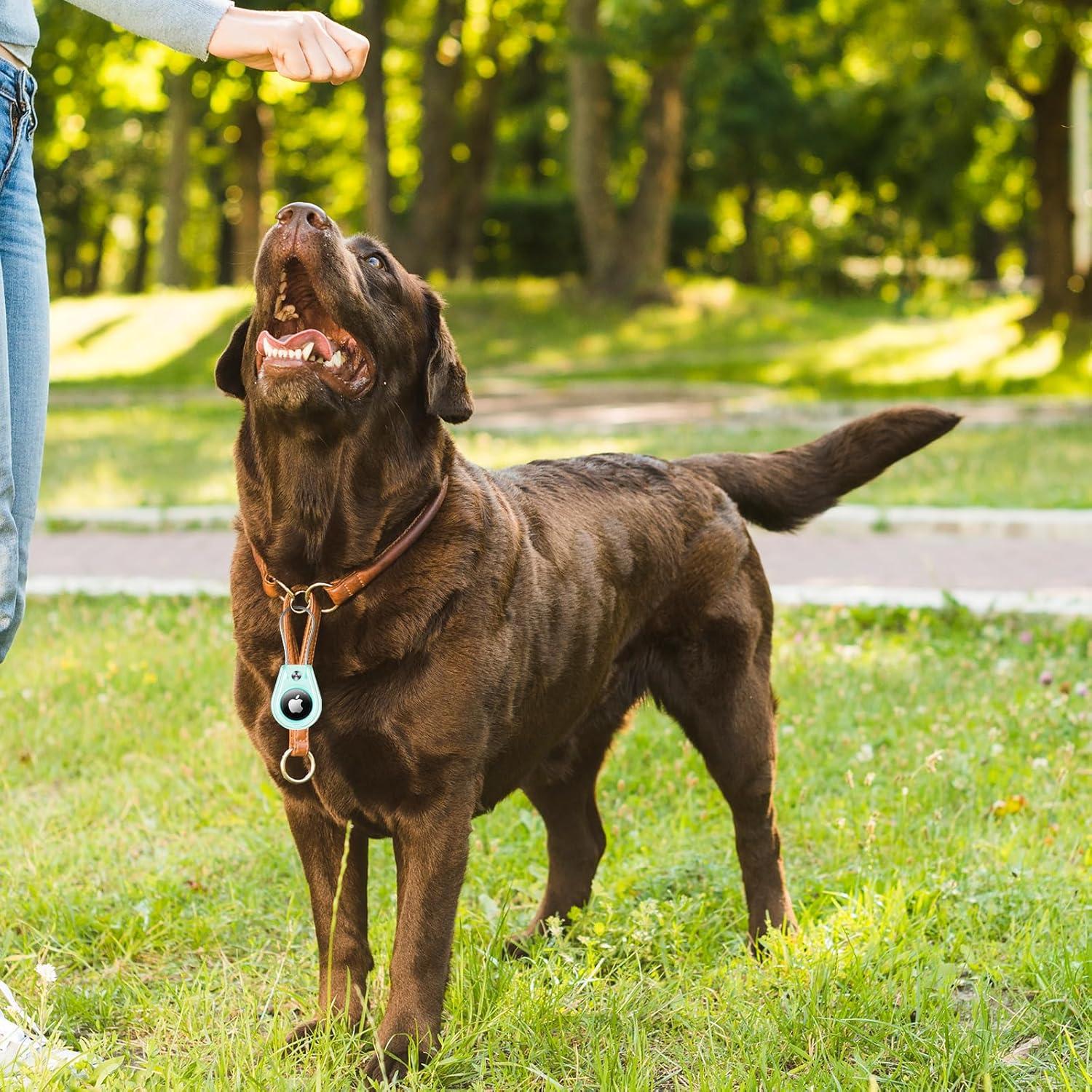 Soporte impermeable para AirTag Dinghe - 4 piezas (2 negro, 2 blanco)