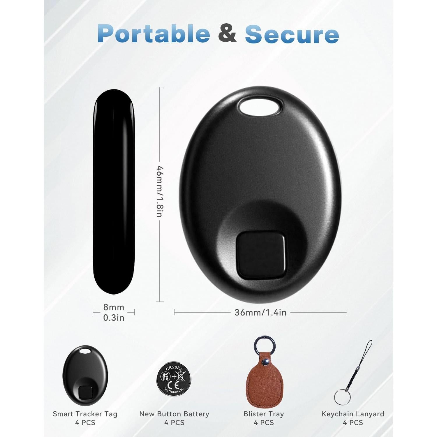 Paquete de 4 Etiquetas Air Tracker Apple S2, Rastreador iOS