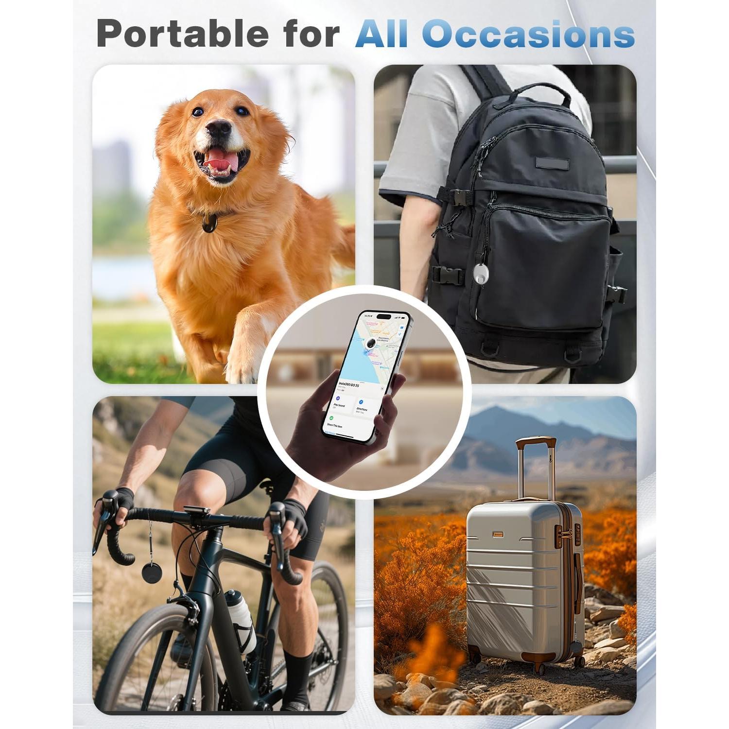 Paquete de 4 Etiquetas Air Tracker Apple S2, Rastreador iOS