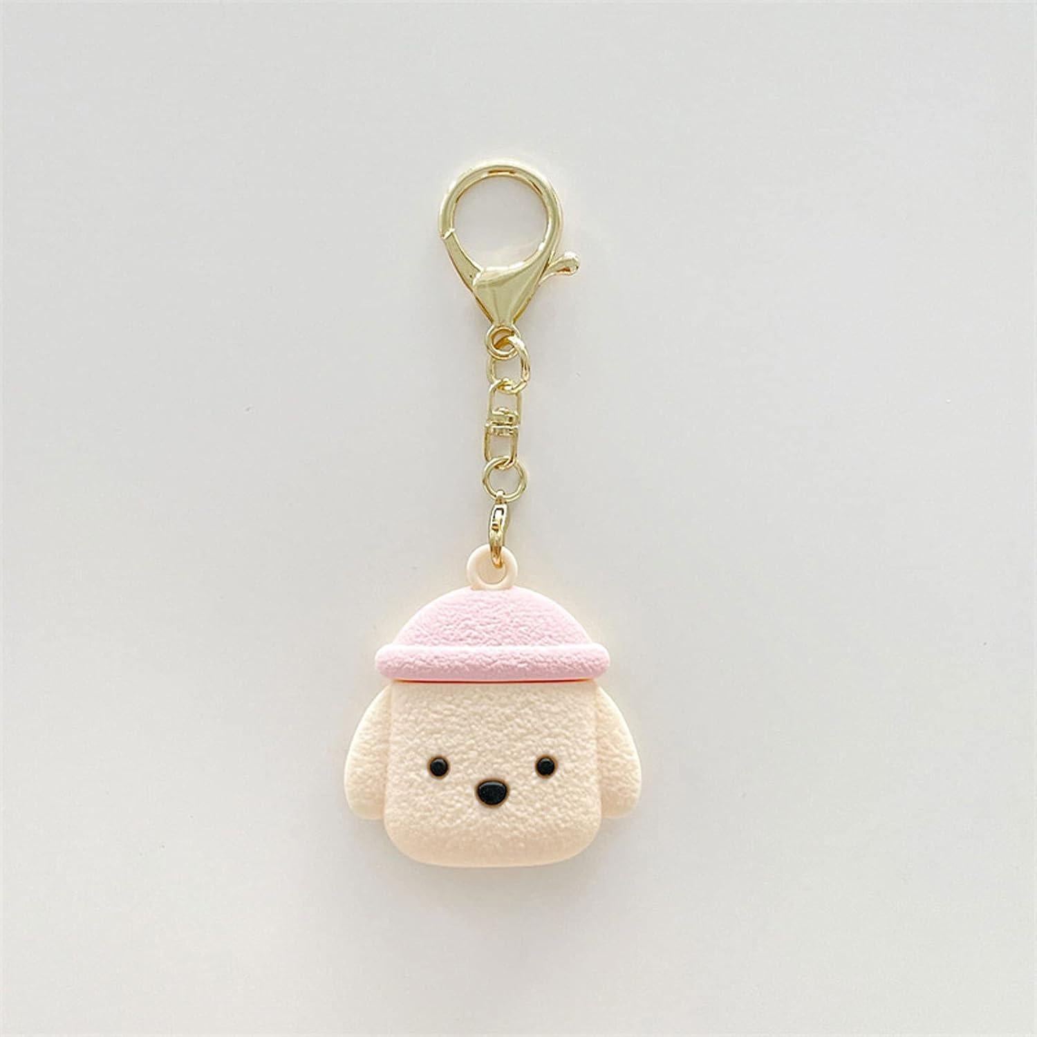 Cubierta de Silicona Rertnocnf para Airtags Perro Rosa