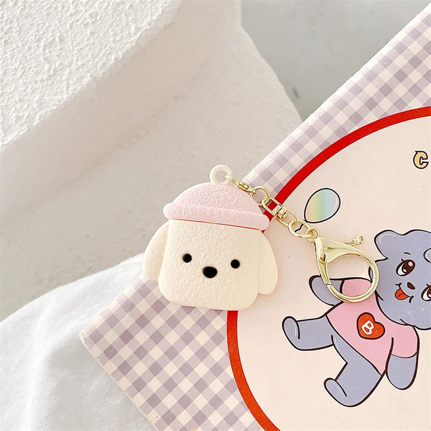 Cubierta de Silicona Rertnocnf para Airtags Perro Rosa