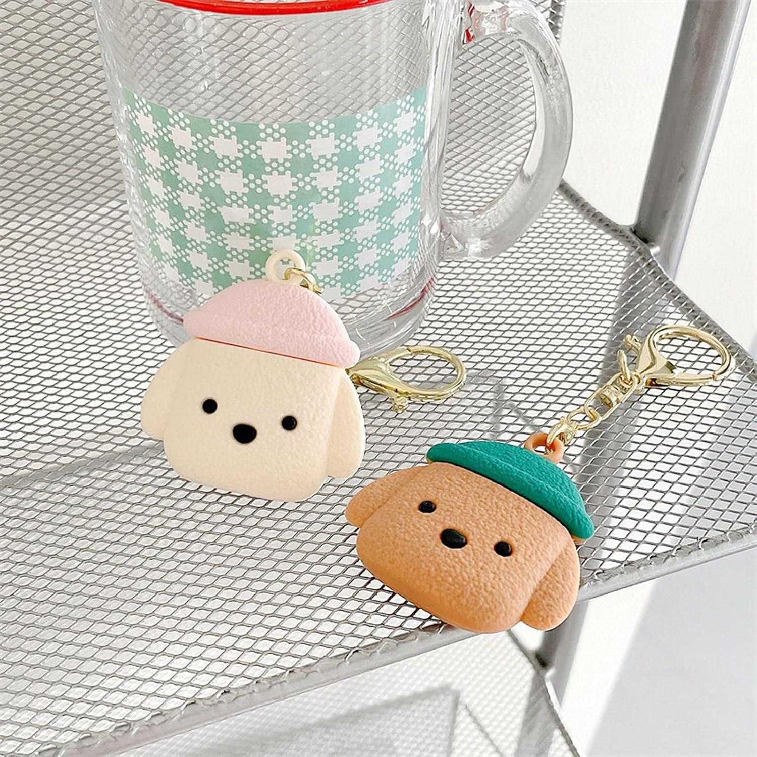 Cubierta de Silicona Rertnocnf para Airtags Perro Rosa