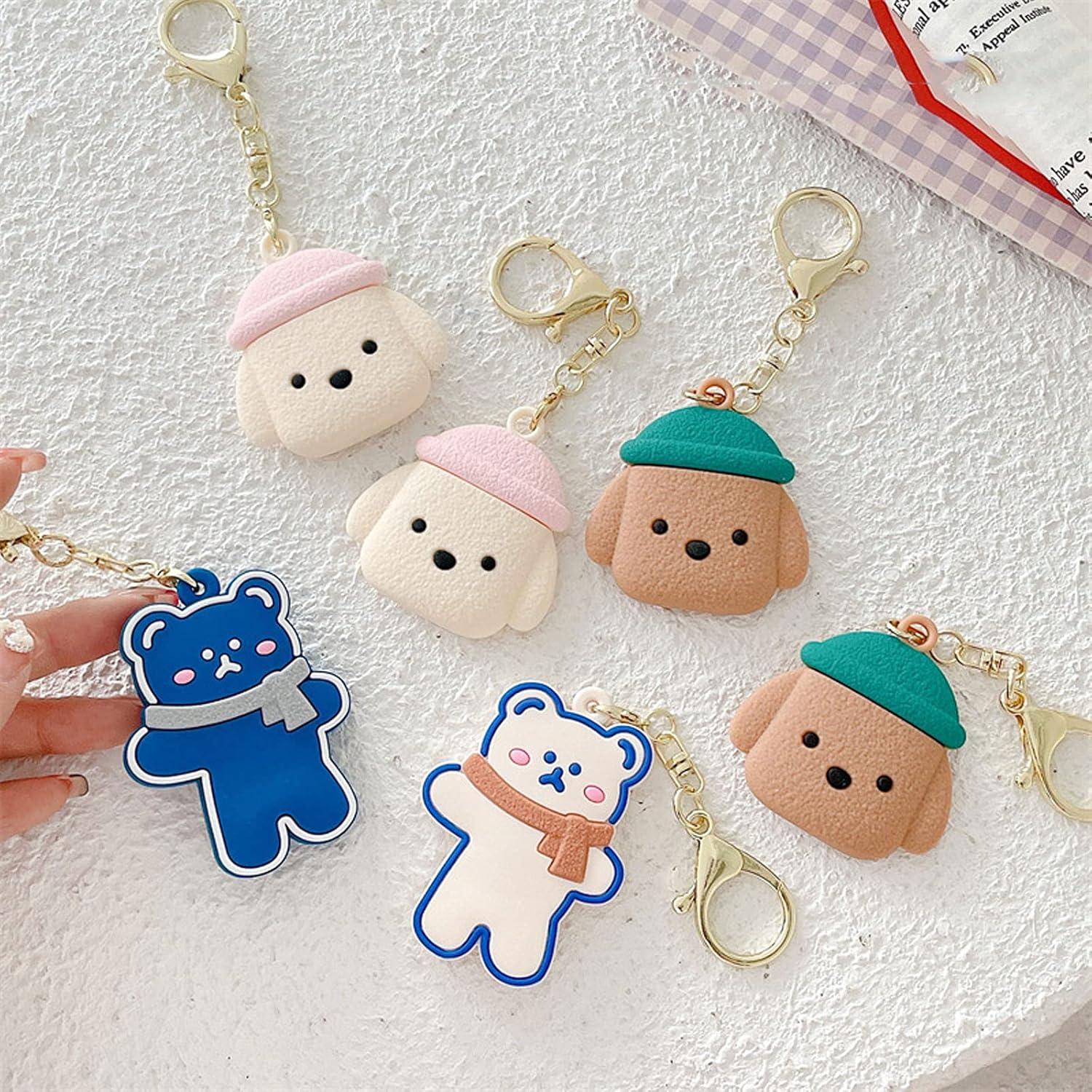 Cubierta de Silicona Rertnocnf para Airtags Perro Rosa