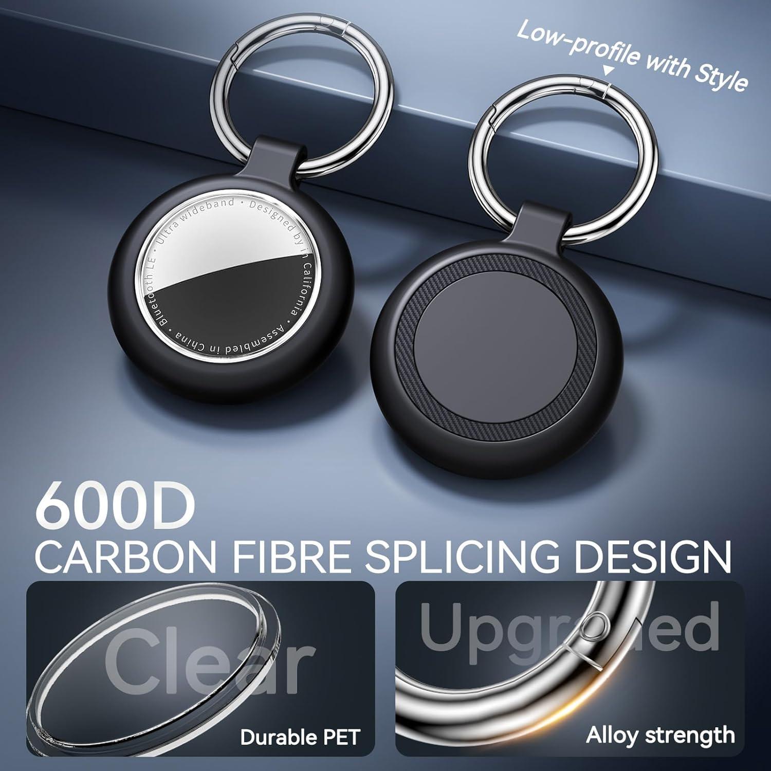 Funda Impermeable Inesore para AirTag - Textura Fibra Carbono