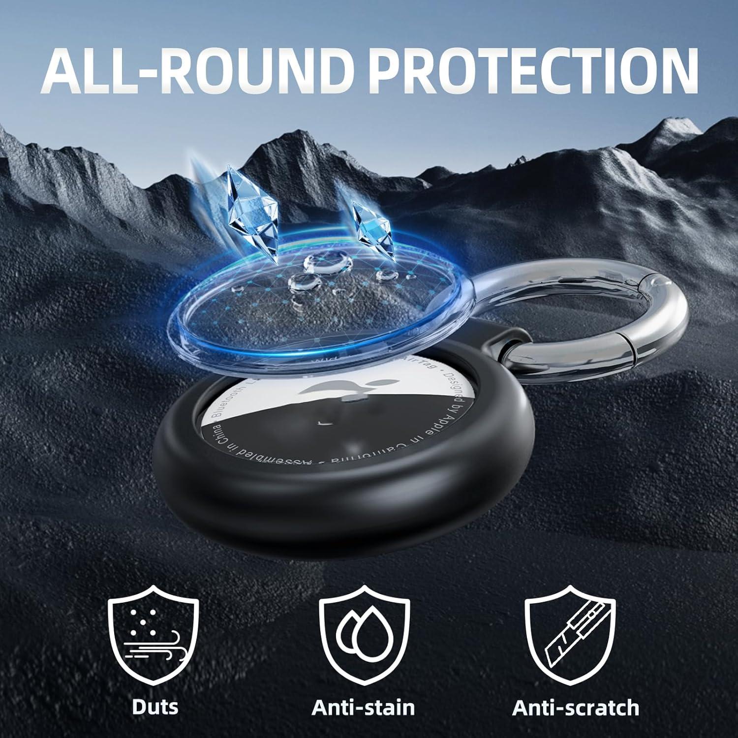 Funda Impermeable Inesore para AirTag - Textura Fibra Carbono